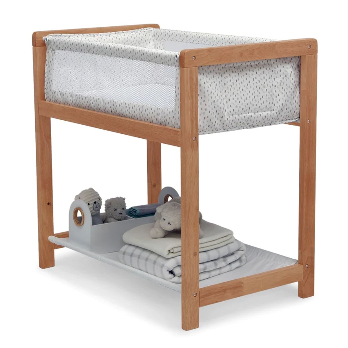 DELTA CHILDREN - Cuna Moises madera solida - Classic Wood natural