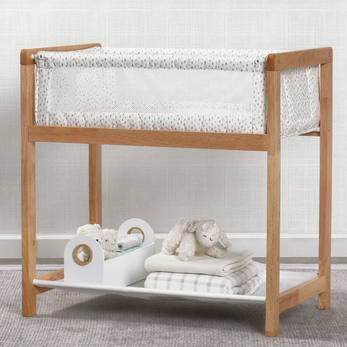 DELTA CHILDREN - Cuna Moises madera solida - Classic Wood natural