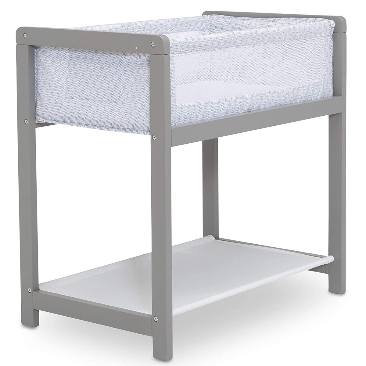 DELTA CHILDREN - Cuna Moises madera solida - Classic Gris