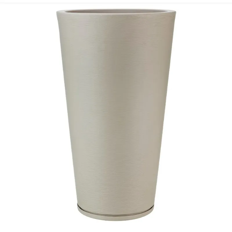 FLORIDIS - MACETERO FLORIDIS BEIGE GENEBRA 80CM ALTO CON PLATO