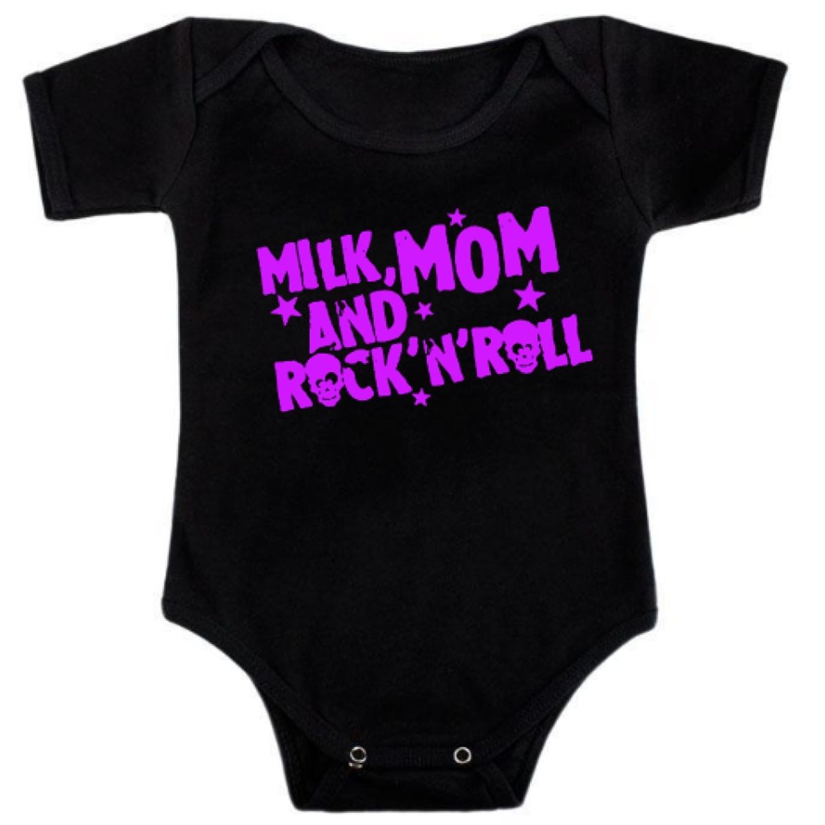 GENERICO - Body Bebé Milk Mom Rock N´roll Baby Infantil Pilucho Baby 100 Algodón