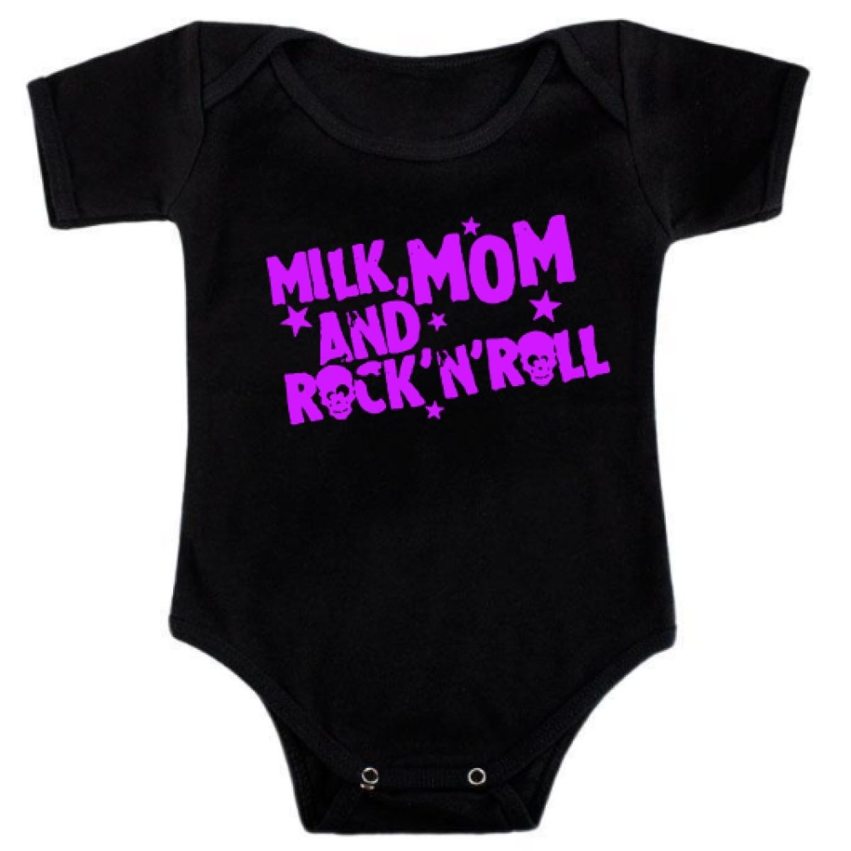 GENERICO - Body Bebé Milk Mom Rock N´roll Baby Infantil Pilucho Baby 100 Algodón