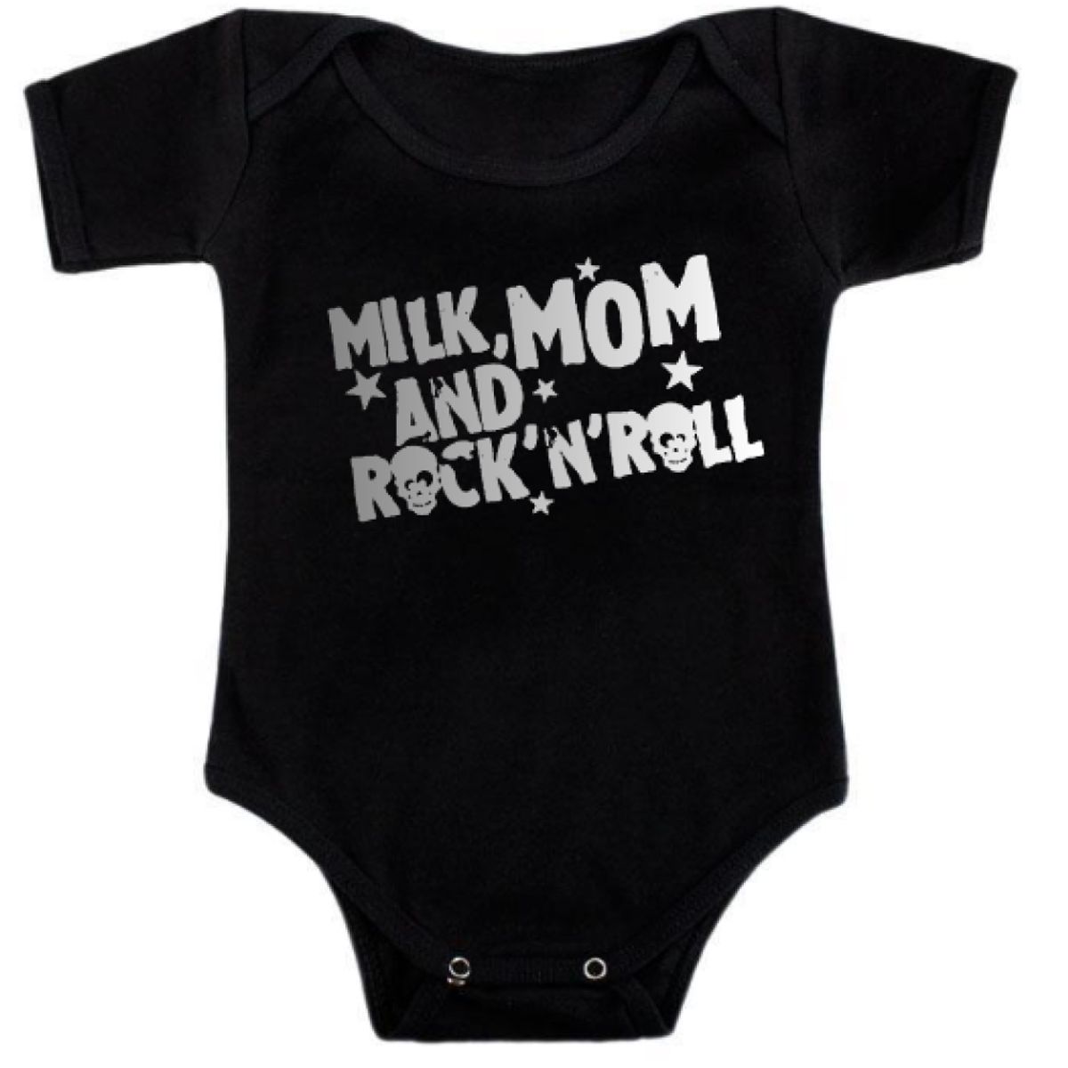 GENERICO - Body Bebé Milk Mom Rock N´roll Baby Infantil Pilucho Baby 100 Algodón
