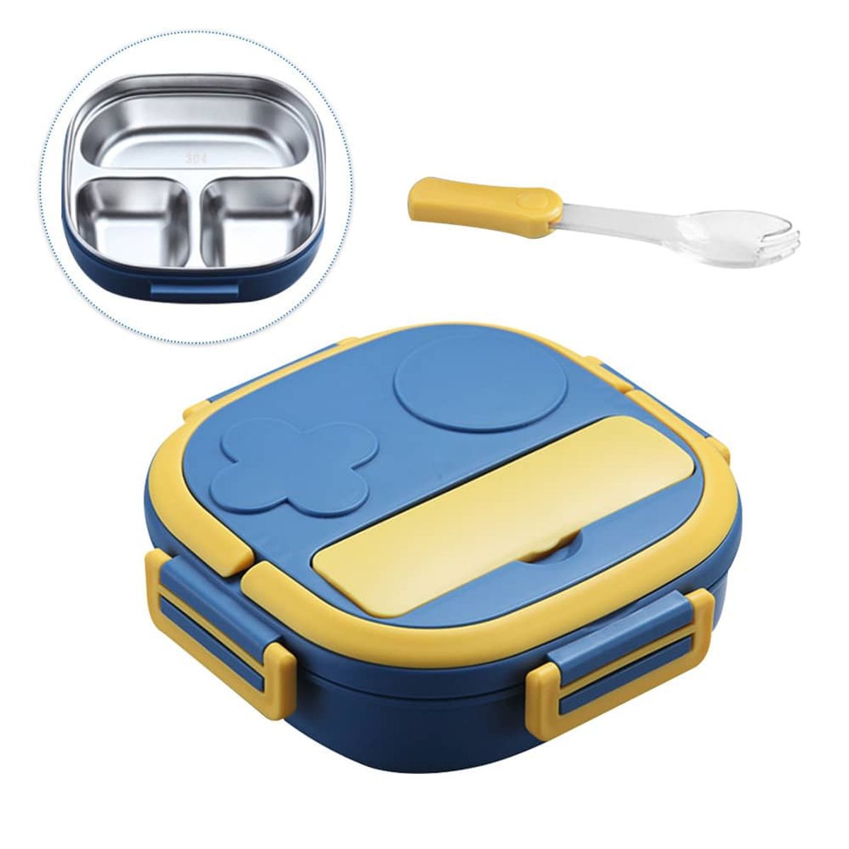 LAUNCH - Lonchera portátil Japonesa a prueba de fugas AZUL Tedemei