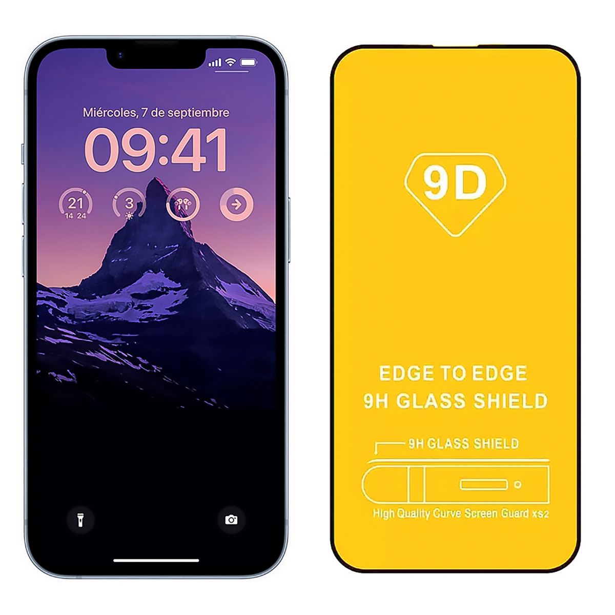 GENERICO - Mica Para iPhone 14 Vidrio  Lamina Completa Pack X 3