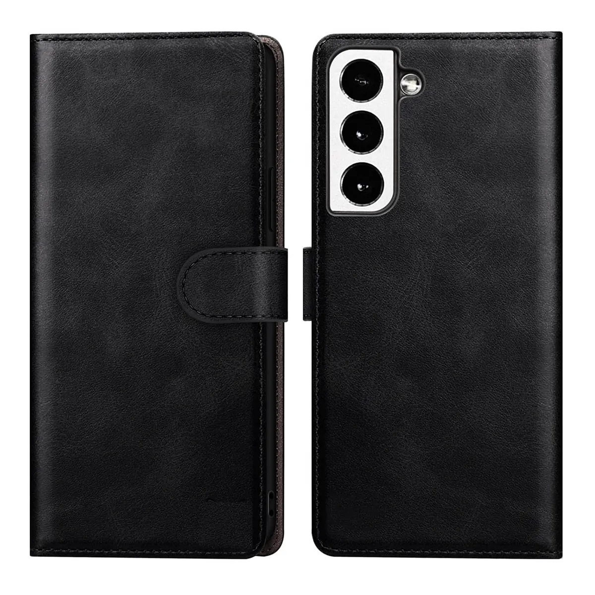 GENERICO - Funda Flip Cover Negro Para Samsung Galaxy S21