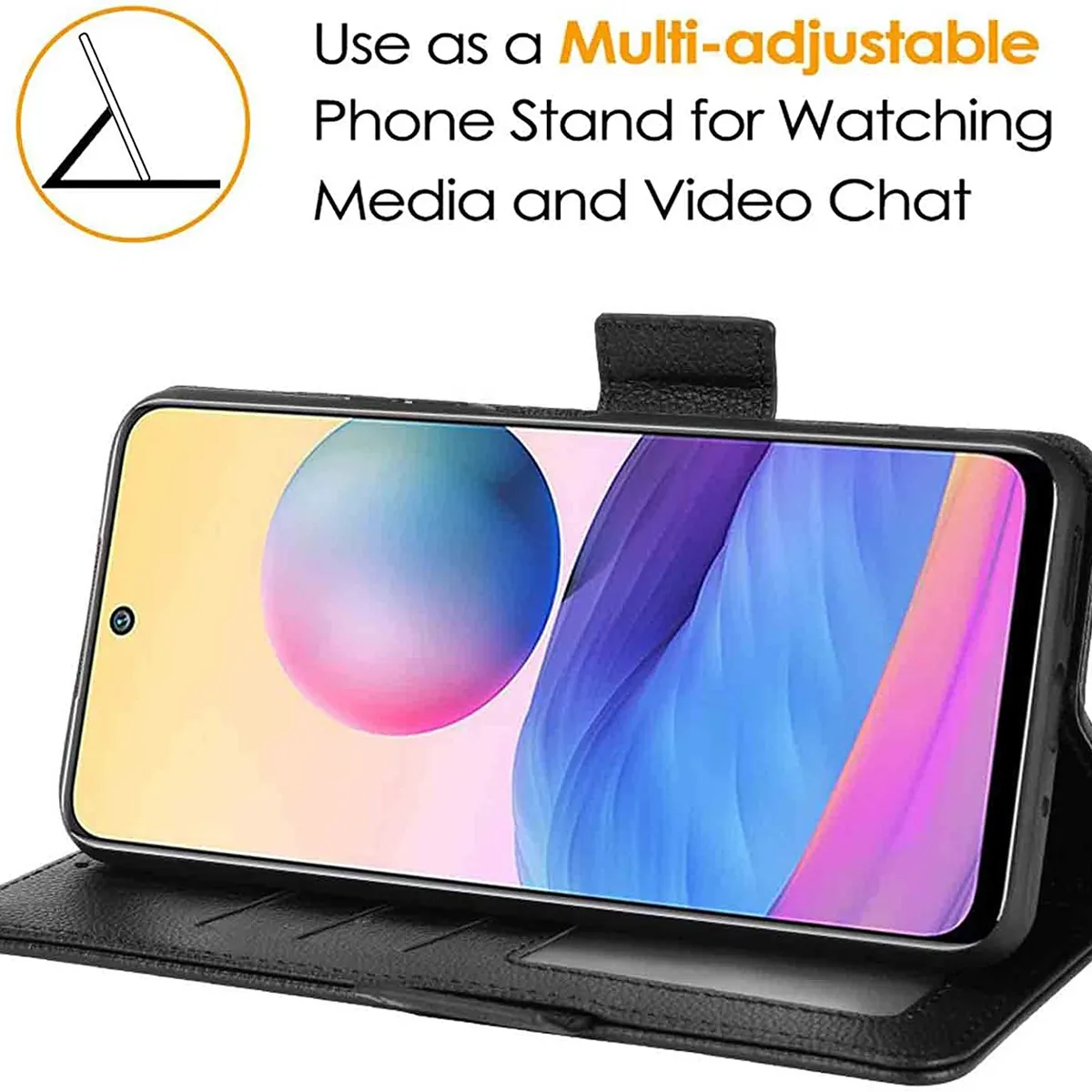 GENERICO - Funda Flip Cover Negro Para Samsung Galaxy S21