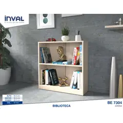 INVAL - Biblioteca 2 repisas 80cmx80cmx25cm arena