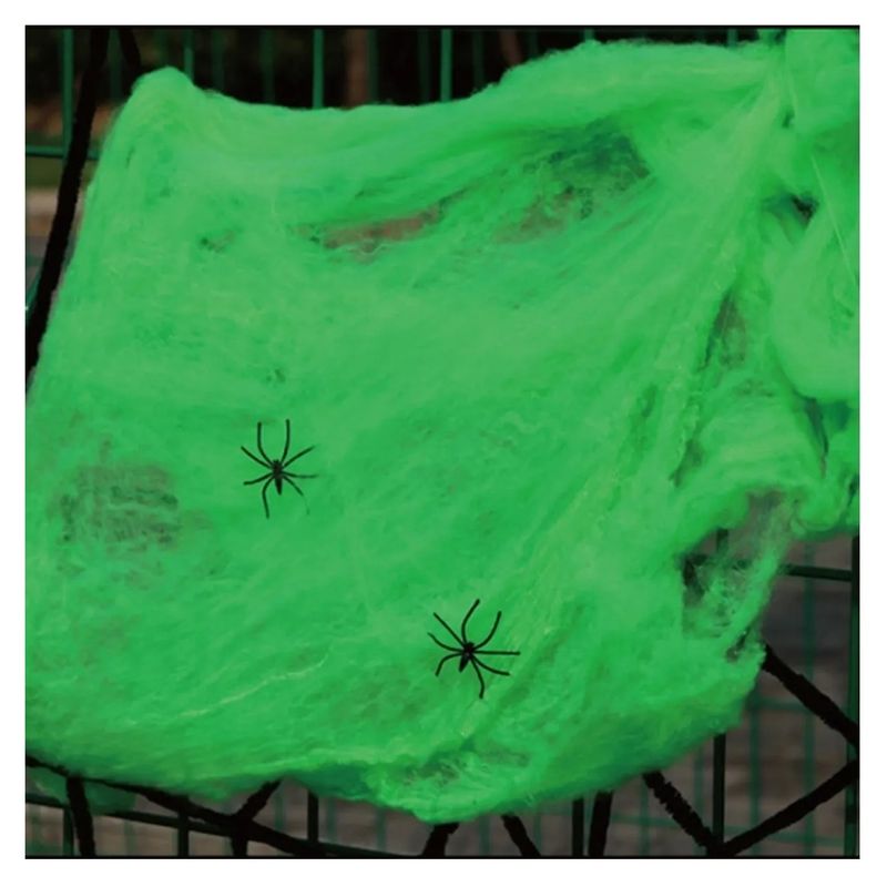 GENERICO - Telaraña Decorativa Halloween Telaraña Para Fiestas Colores Verde
