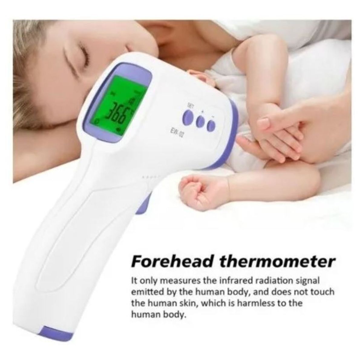 GENERICO - Termómetro Digital Infrarrojo Sin Contacto Ideal para Bebés y Adultos