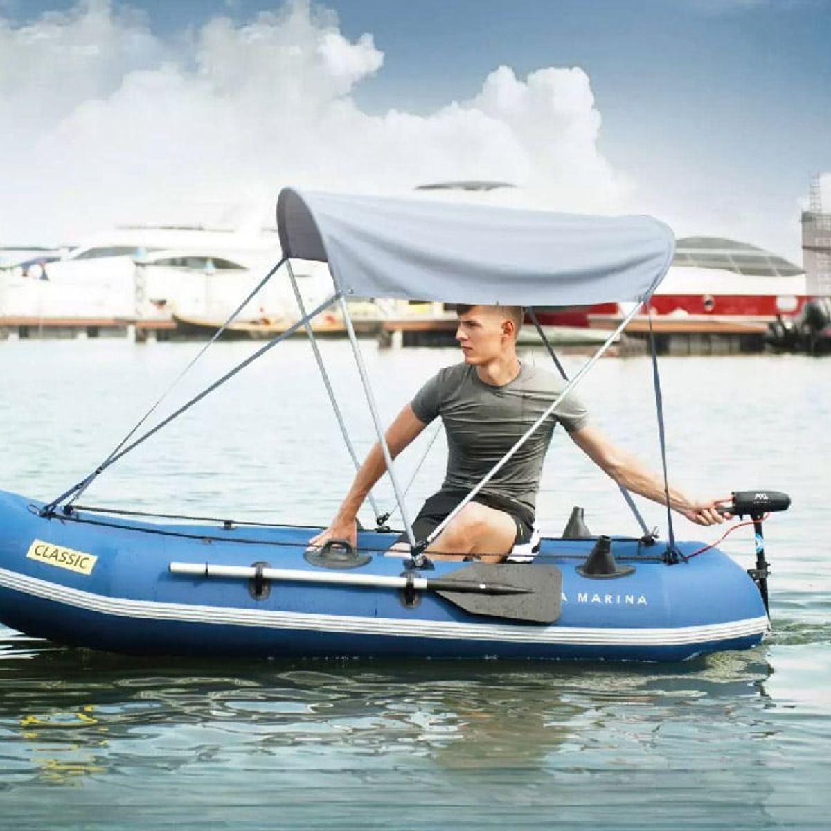 AQUA MARINA - Bote Classic con motor eléctrico