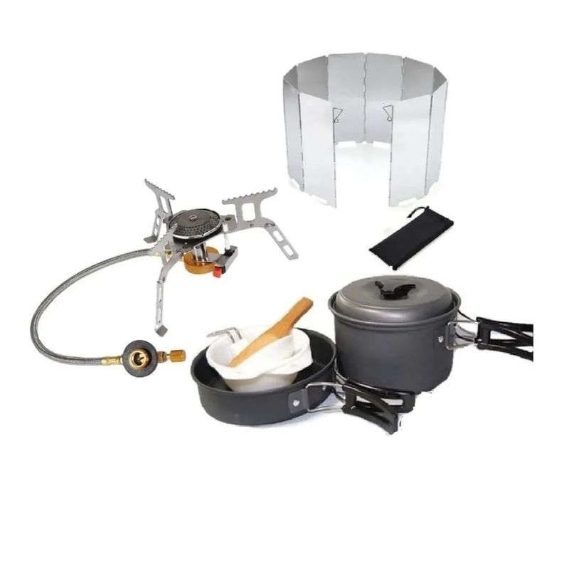 GENERICO - Set Camping  Set de Ollas  Cocinilla A Gas