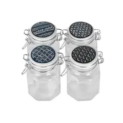 IDEALLE - SET 4 ESPECIEROS CON TAPA