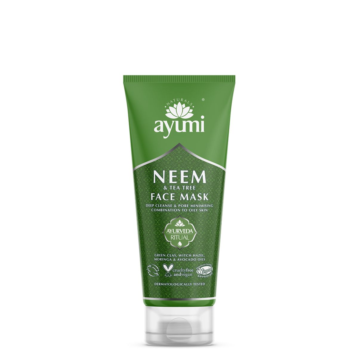 AYUMI - Mascarilla facial con árbol de té y neem ayurveda