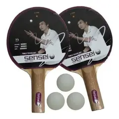 SENSEI - Set Ping Pong 2 Paletas + 3 Pelotas - 1*