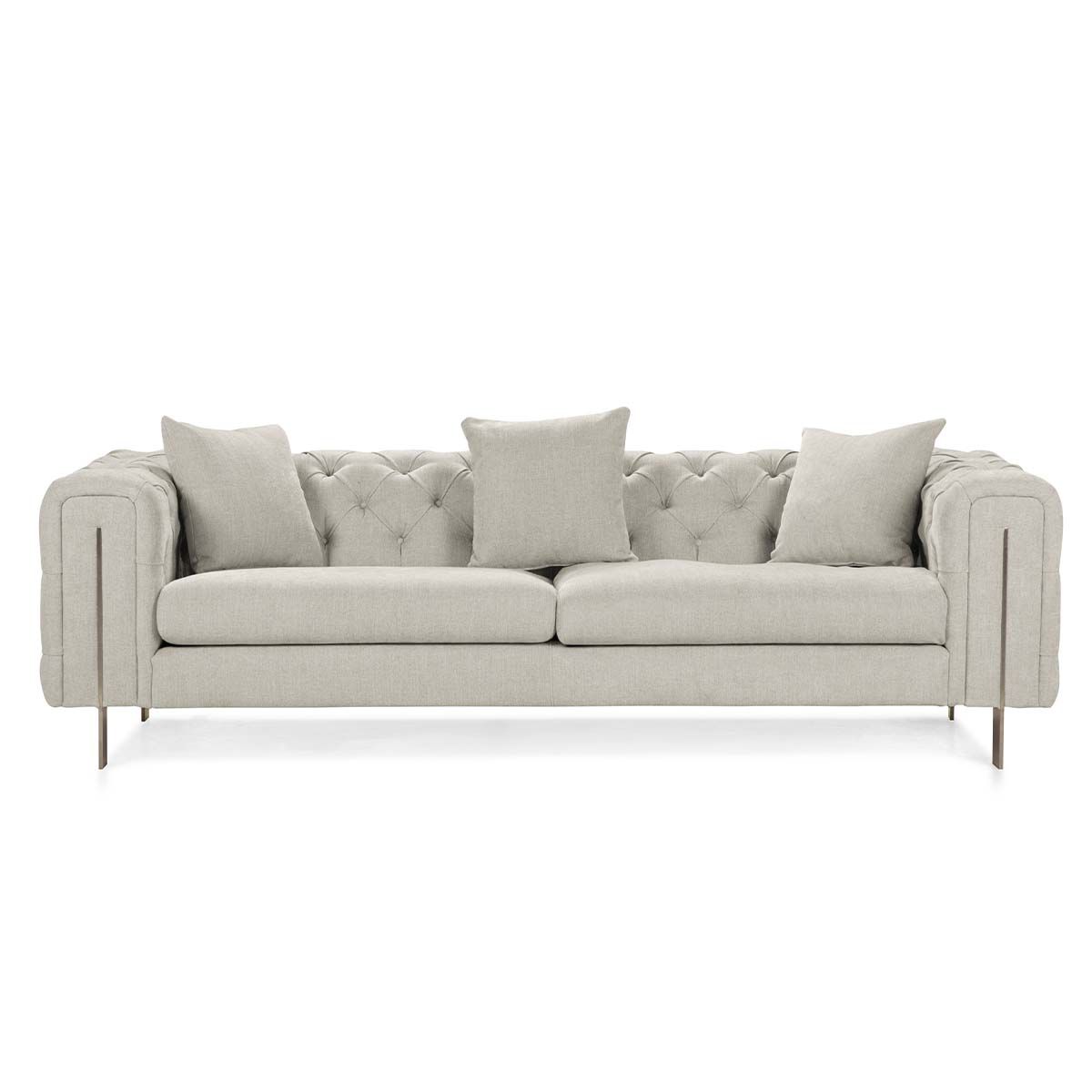 ROSEN - Sofá Rosen Allerton 3,5 Cuerpos Tela Blanco