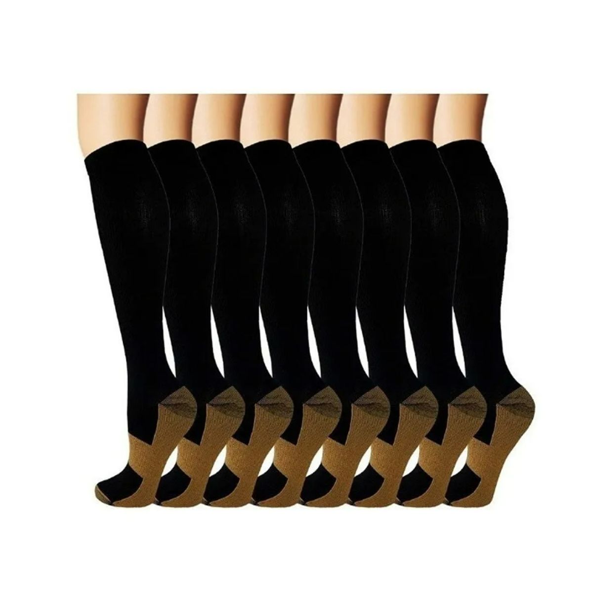 EVERSO - Pack 2 Calcetines de Compresion con fusion de cobre