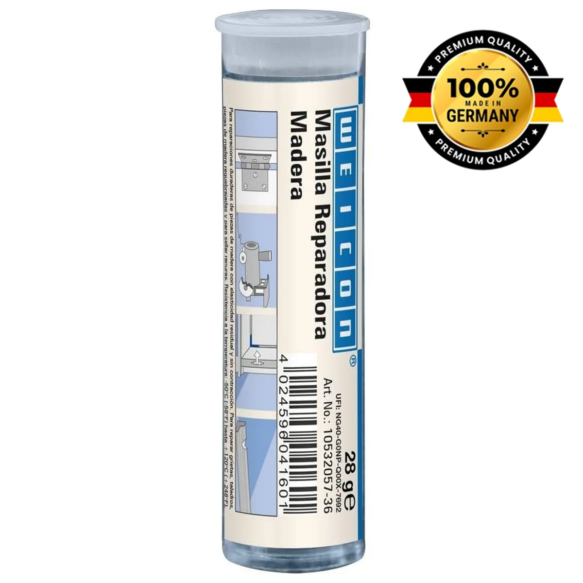 WEICON - Masilla Reparadora De Madera 28 Grs Reparación Elástica Permanente