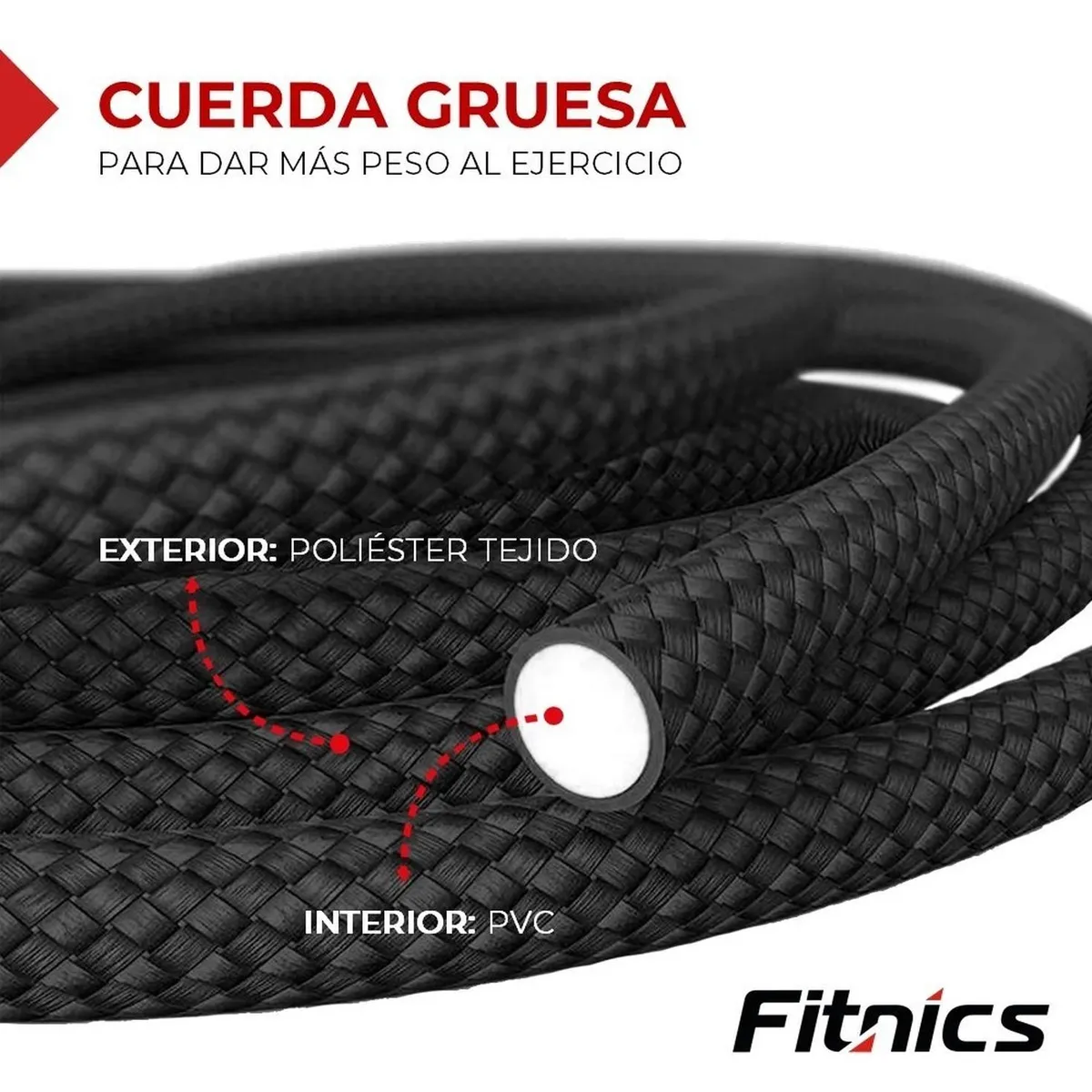FITNICS - Cuerda Para Saltar Con Peso Ajustable Fitnics Pro Crossfit