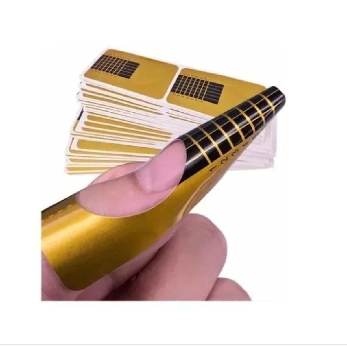 GENERICO - Rollo De Papel Molde Para Uñas Dorado 500 Pcs