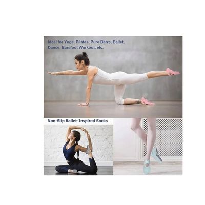 Imagen 2 del producto Pack 2 Pares Calcetines Antideslizantes Yoga Pilates Mujer