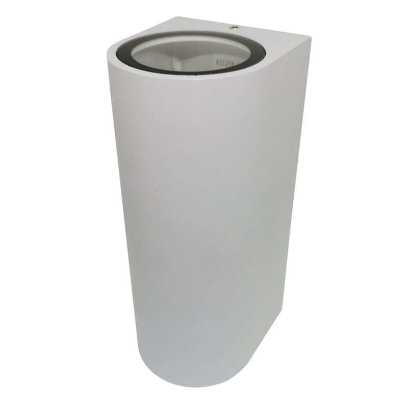 DRL LIGHTING - Apliqué semi circular bidireccional 2 luces GU10 50W gris claro