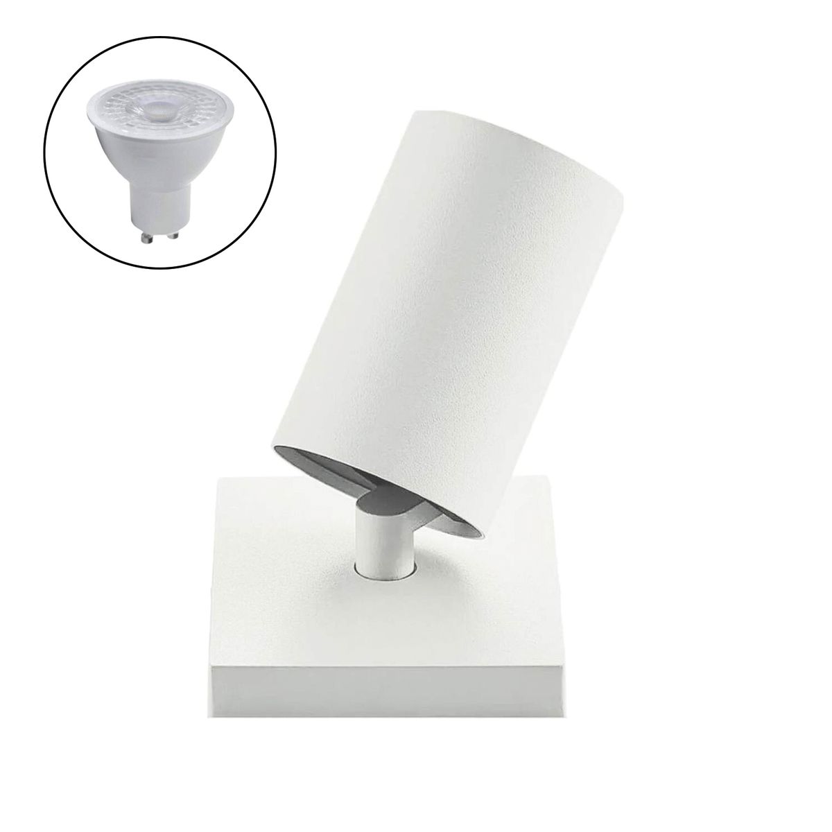 MEGABRIGHT - Foco Spotlight Blanco 1x Con Ampolleta 5,5 W GU-10 Cálida M