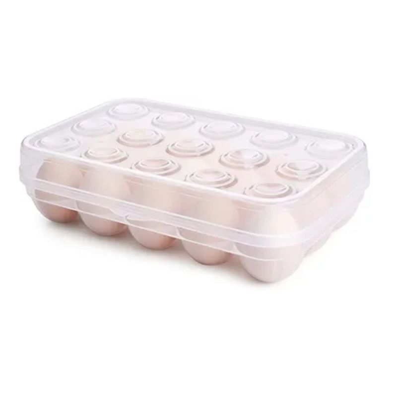 GENERICO - Organizador De Huevos Caja Para 15 Unidades Huevera Nevera