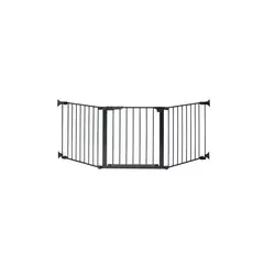 KIDCO - Puerta de Seguridad Autoconfigurable con Cierre Automático (210 cm) - Negro