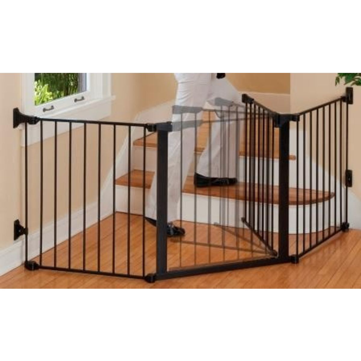 KIDCO - Puerta de Seguridad Autoconfigurable con Cierre Automático (210 cm) - Negro