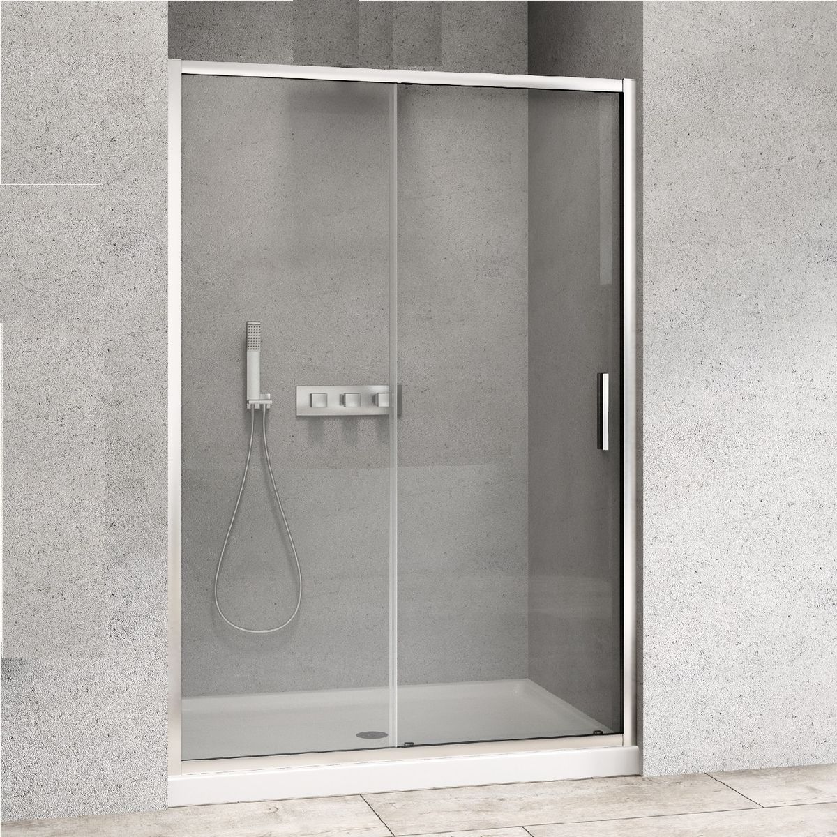 DUSCHY - Mampara PREMIUM corredera frontal 120x190 cm