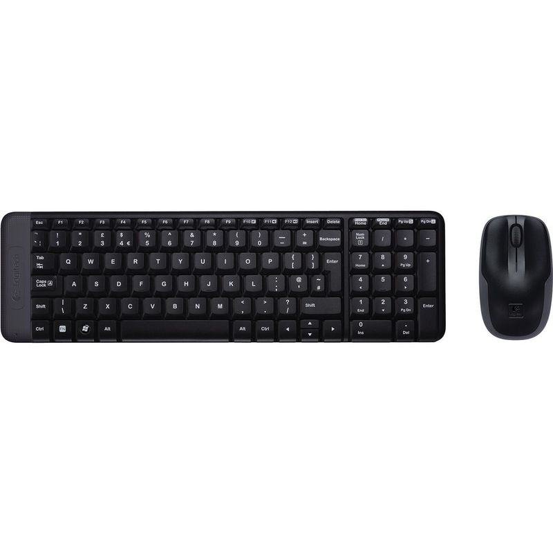 LOGITECH - Kit Teclado y Mouse Logitech MK220 Inalámbricos Negro