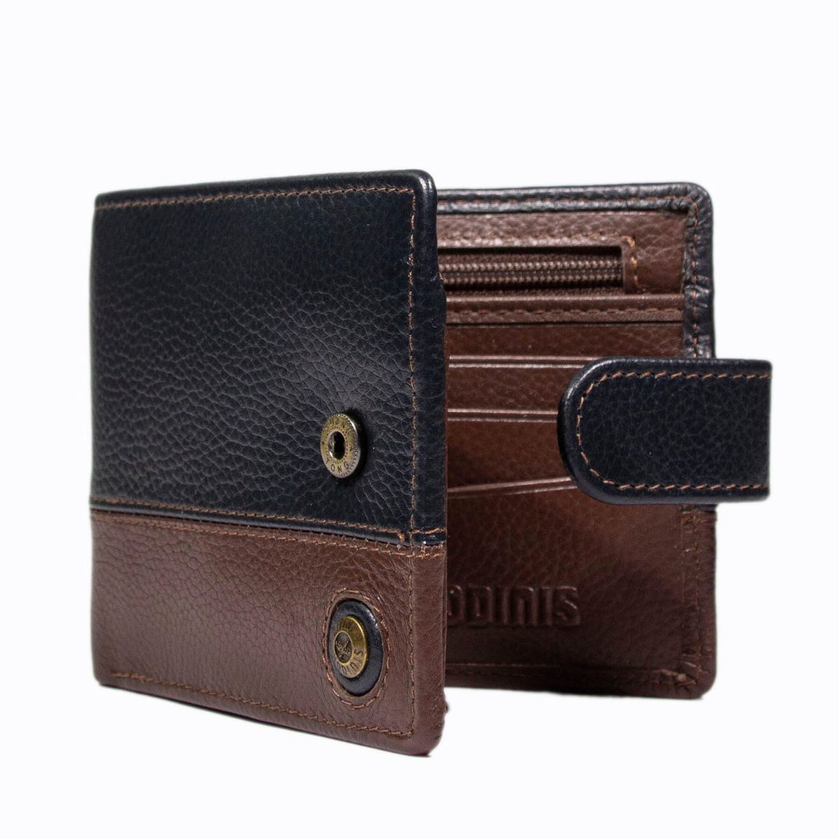 GINO RODINIS - Billetera de hombre Capri 987 Azul/Marrón Gino Rodinis