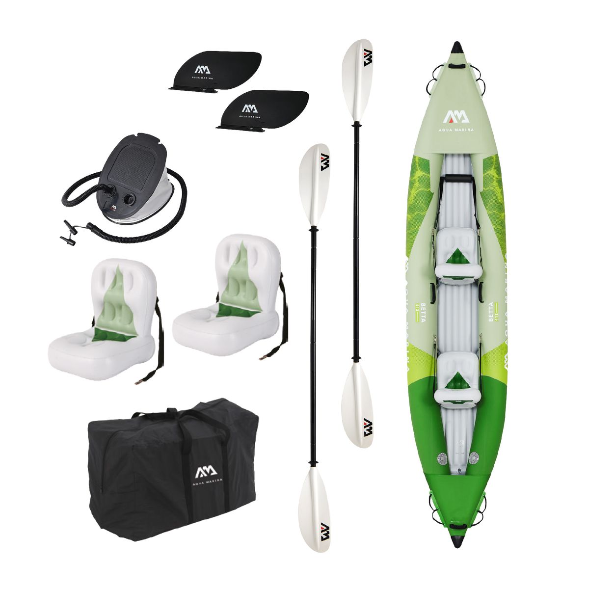 AQUA MARINA - Kayak inflable / Betta Doble Leisure / Kayak 2 personas