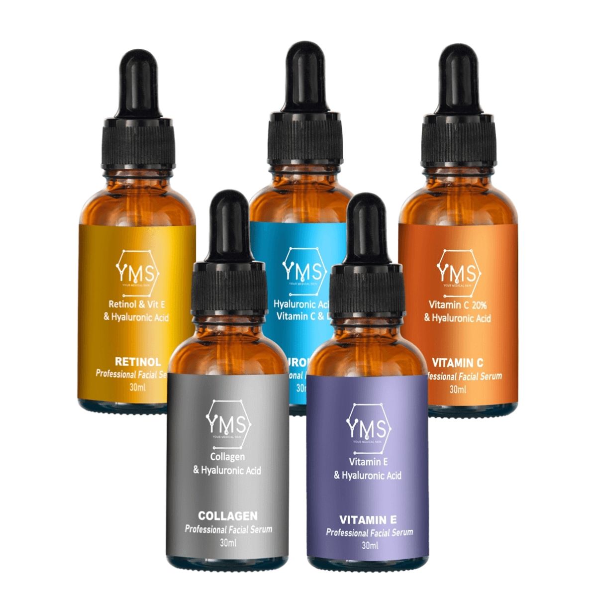YOUR MEDICAL SKIN - 5 Serum YMS Acido Hialuronico Vitamina C Retinol Colageno