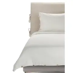 ROSEN - Funda Plumón Lino-Algodón Pure Liso 1 Plaza Blanco