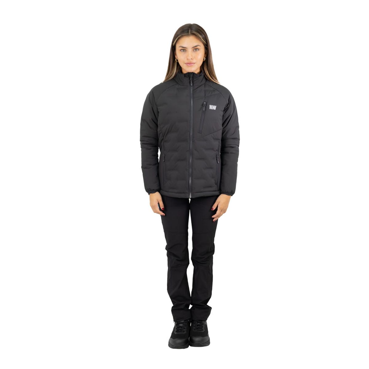 HARDWORK - Parka Insulada HW Explorer S/Gorro Mujer Black