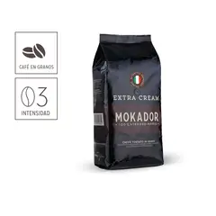 MOKADOR - Cafe Extra Cream en grano 1kg. mezcla arabica robusta