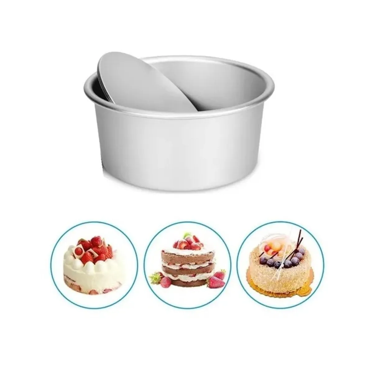 GENERICO - Moldes De Aluminio Para Tortas Molde Desmontable Molde 14x8cm