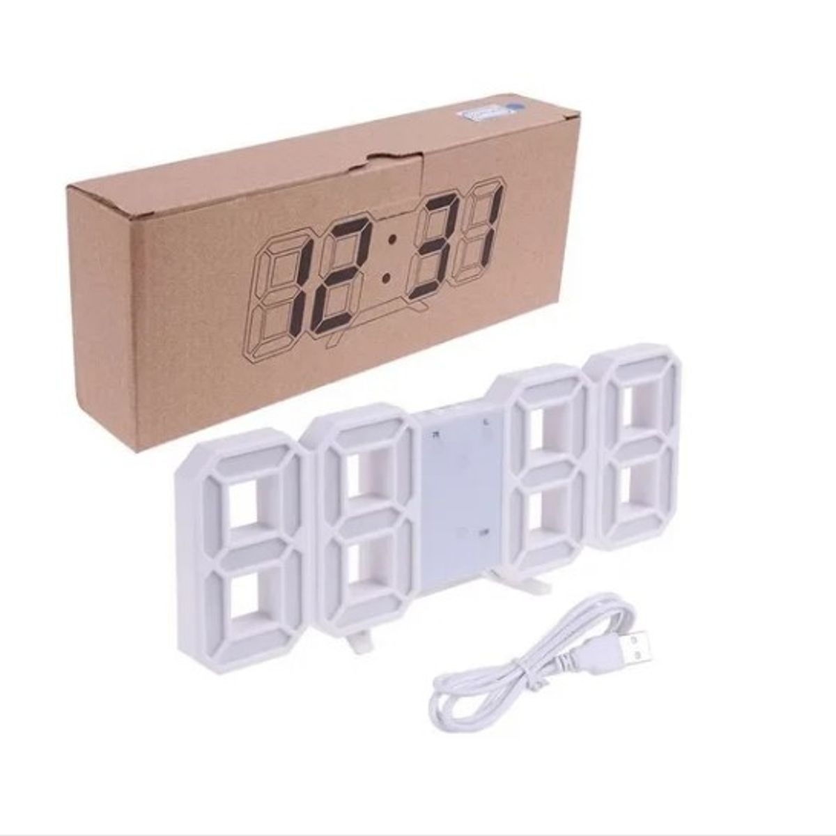 OFERTABKN - Reloj Despertador Brillante Digital 3d De Mesa Y Pared Luz Verde