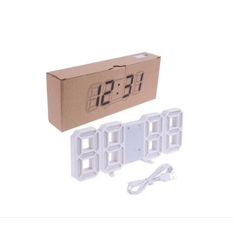 OFERTABKN - Reloj Despertador Brillante Digital 3d De Mesa Y Pared Luz Verde