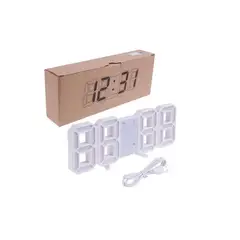 OFERTABKN - Reloj Despertador Brillante Digital 3d De Mesa Y Pared Luz Verde