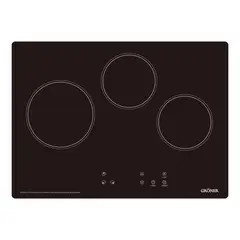 GRONER - Encimera Vitrocerámica Gröner Touch Black 3Q