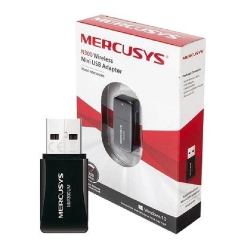 MERCUSYS - TARJETA USB WIFI MERCUSYS MINI USB 300M MW300UM