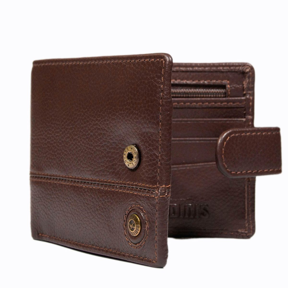 GINO RODINIS - Billetera de hombre Capri 987 Café  Gino Rodinis