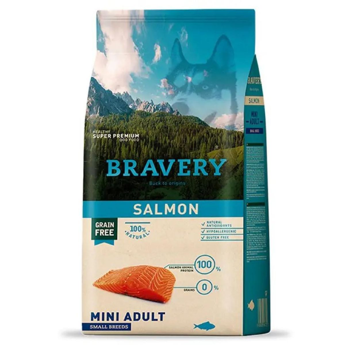 BRAVERY - Bravery Adulto Mini Adulto Raza Pequeña Salmón 2kg