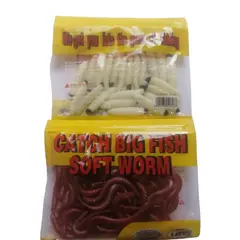 GENERICO - Pack De Señuelos De Pesca Lombrices Y Gusanos De Silicona