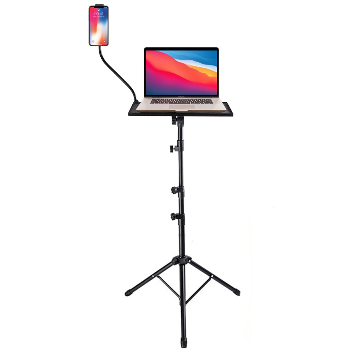 NEWO - Atril para Notebook trípode ajustable y soporte celular