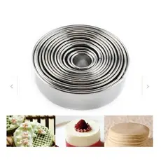 GENERICO - Set 14 Cortadores De Galletas Redondos Cocina Repostería