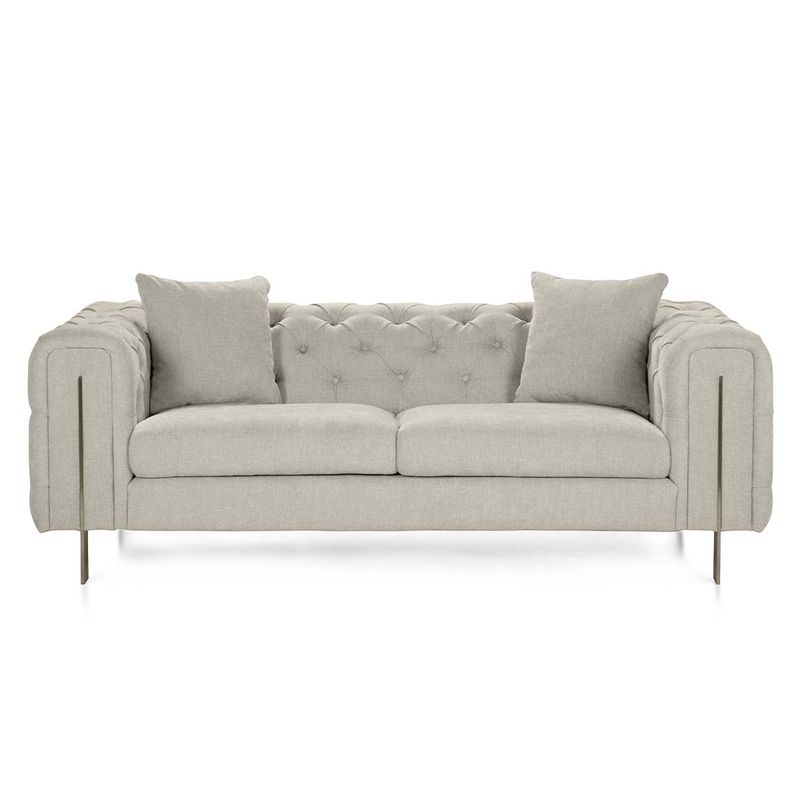 ROSEN - Sofá Rosen Allerton 3 Cuerpos Tela Blanco